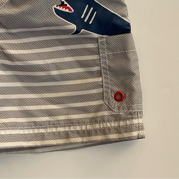 Boys Swim Trunks Size 24 months 2T Sharks Swimwear Baby Shorts Stripes Lined - Picture 4 of 11